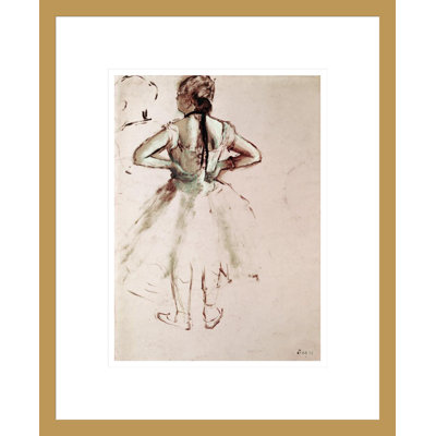 Danseuse vue de dos par Edgar Degas - impression giclée encadrée