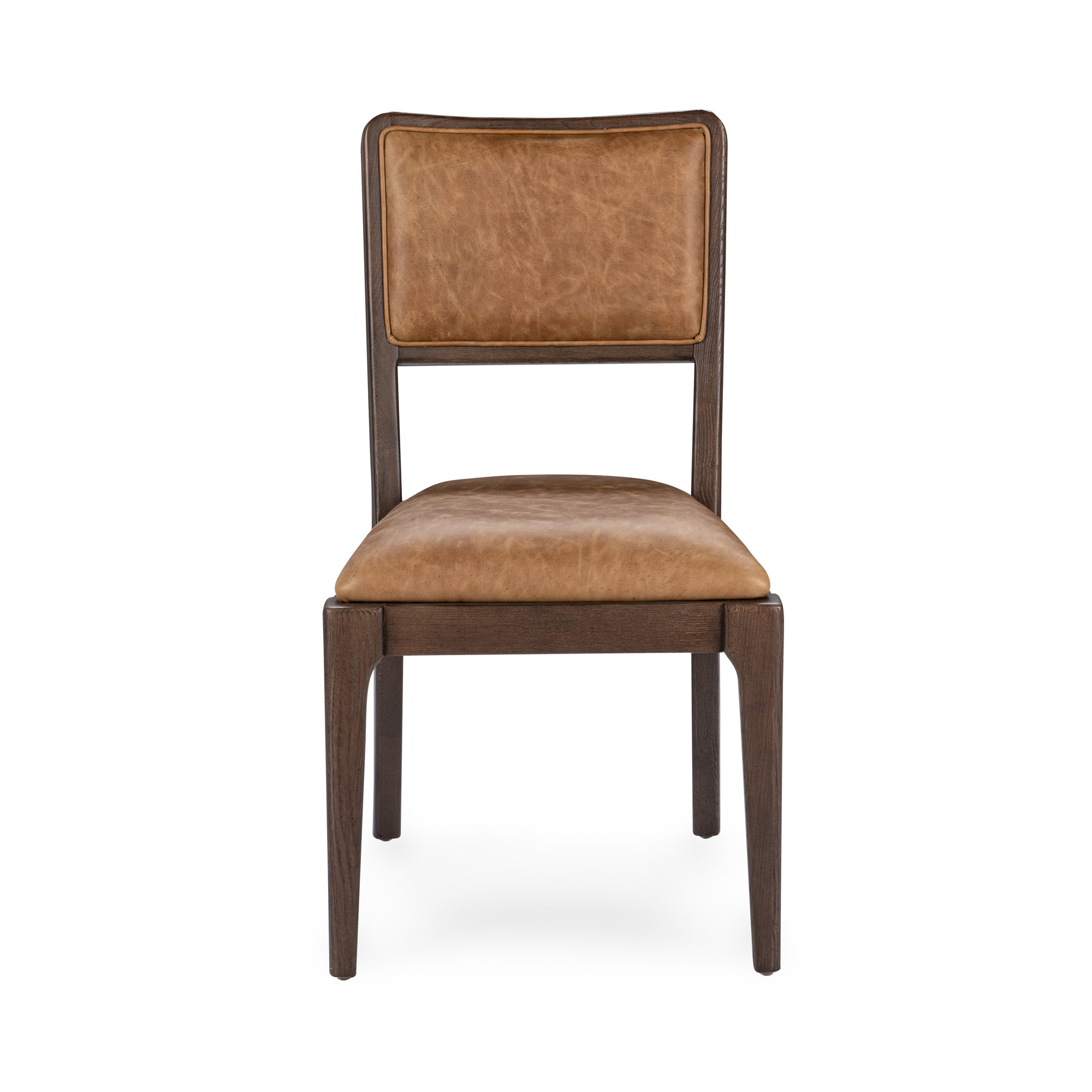 Bigelow Genuine Leather Side Chair, Aztec Brown