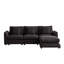 Canapé modulaire avec repose-pieds et trois coussins-391091974