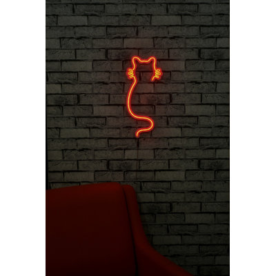 Bande lumineuse néon flexible à DEL, lumière rouge imperméable, 14,6 po x 18,9 po x 0,8 po | Système de suspension murale encastré DC 12 V, 20,2 W | Parfait pour la décoration intérieure, les fêtes et les événements | Homologué IP67, installation facile