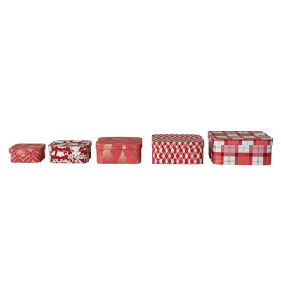Boîtes-cadeaux en papier multicolores Artisan