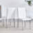 Set of 2 PU Leather Backrest Chairs with Sturdy Silver Metal Legs for Modern and Minimalist Home Decor-1406577484-1406577486