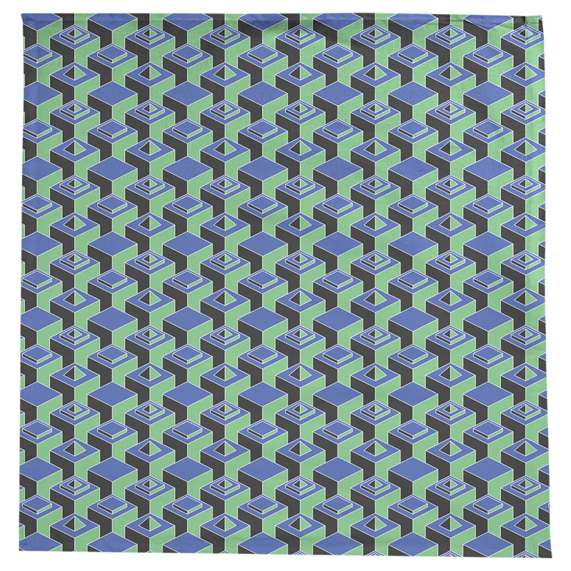 Nappe de gratte-ciels classiques, Bleu/vert