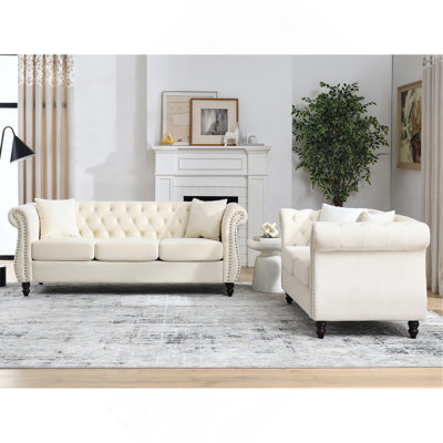 3-Seater + 2-Seater Combination Sofa. Velvet