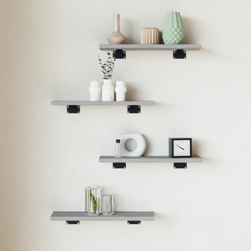 Thresa Bracket Shelf, 0.6 in H × 15.7 in W × 3.9 in D, Grey Sonoma