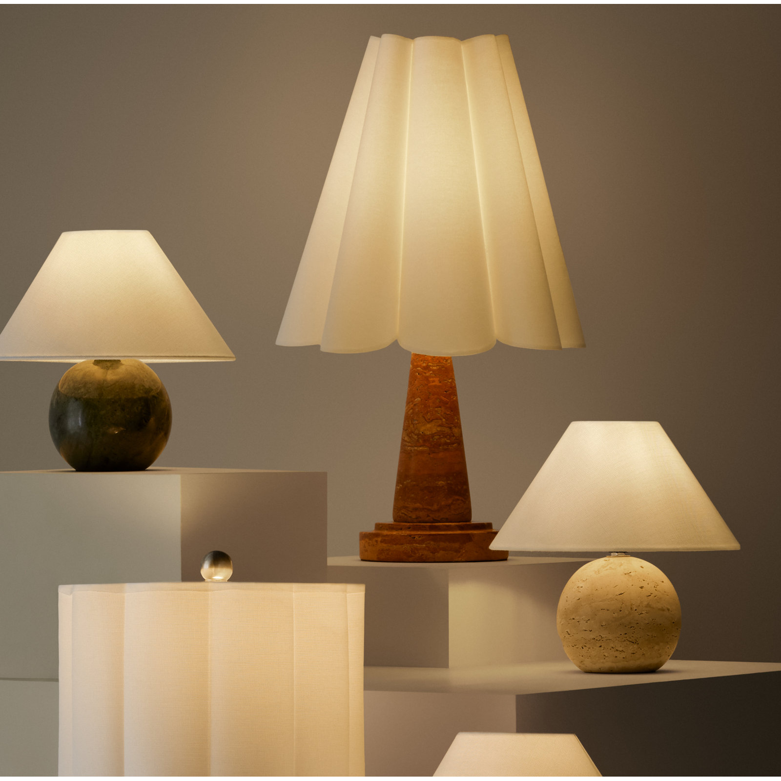 Segal Marble Mini Lamp, Red