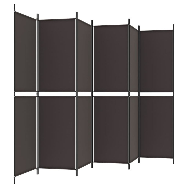 Kahleo Room Divider, Brown, 6, 200cm H x 300cm W