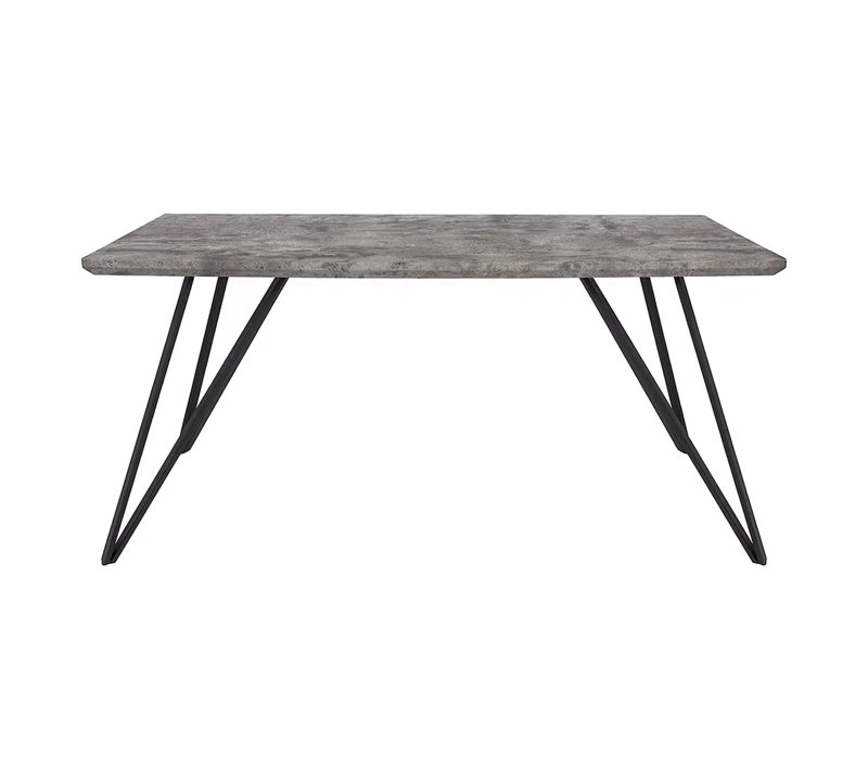 Corinth 68'' Faux Concrete Rectangular Contemporary Dining Table