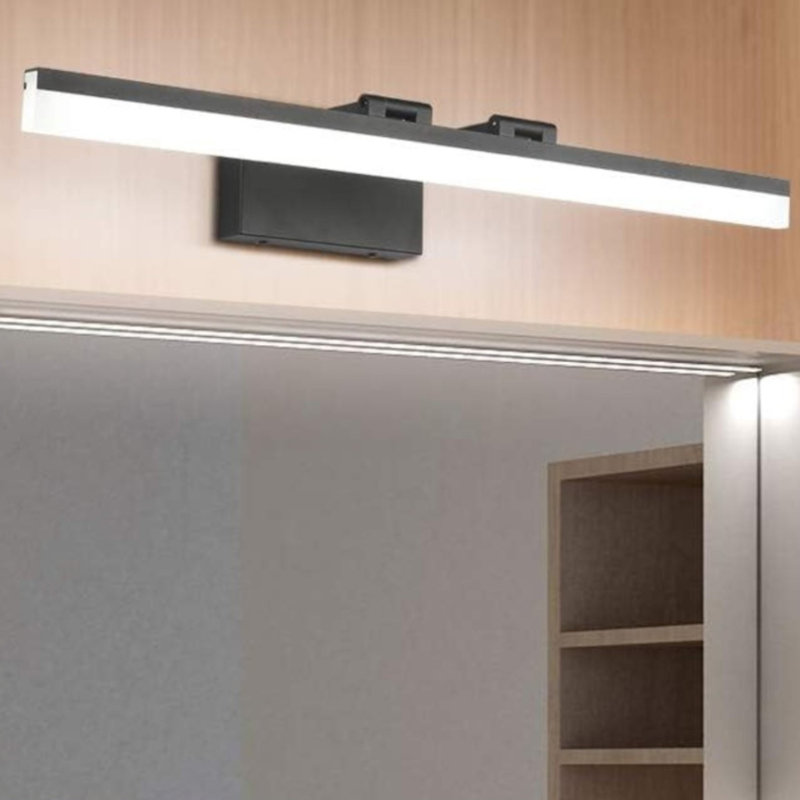 Luminaire de salle de bain moderne à DEL à intensité réglable à angle réglable de 180 °, H 7,30 po x l 31,50 po x P 4,30 po