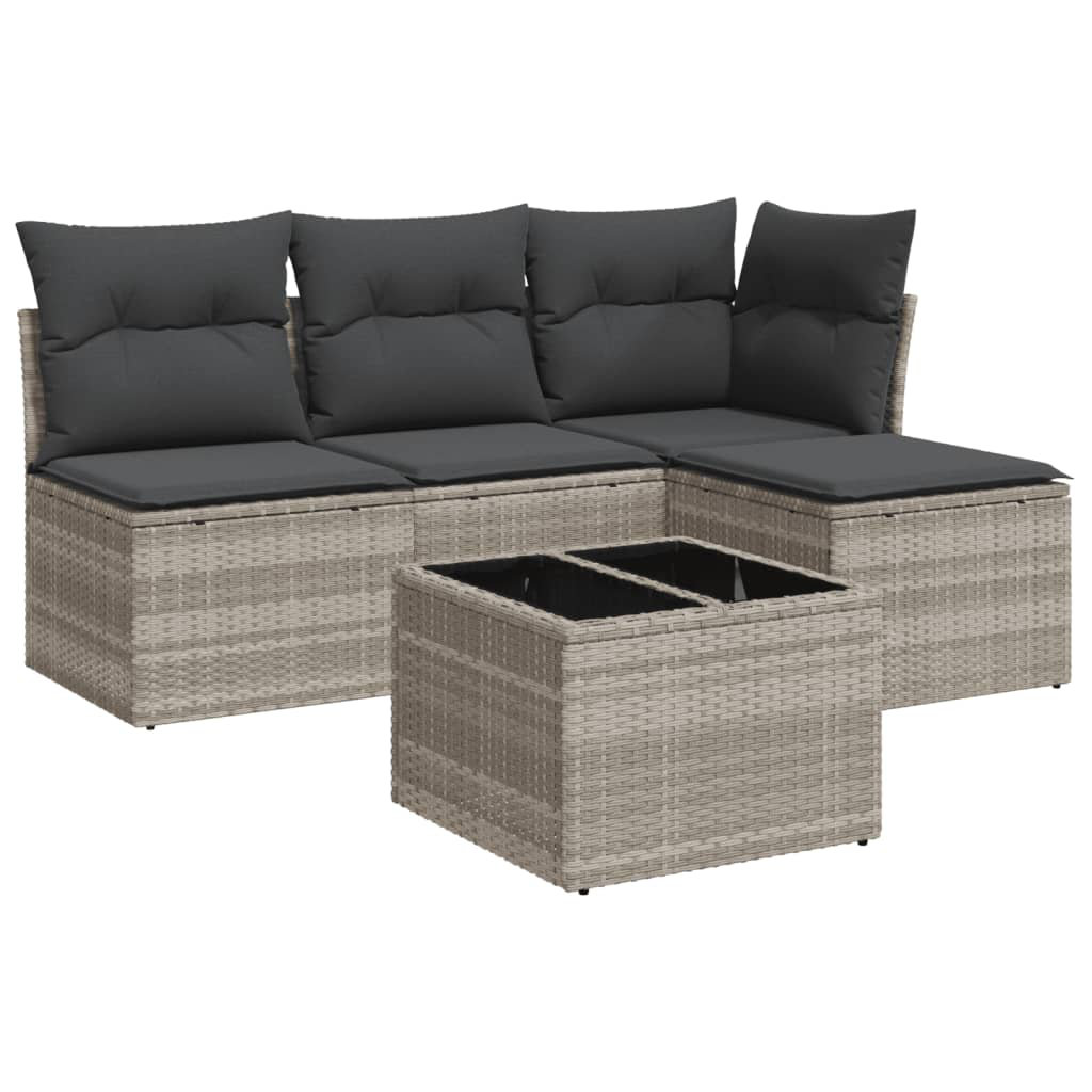 3-Sitzer Lounge-Set Raedawn aus Polyrattan mit Polster