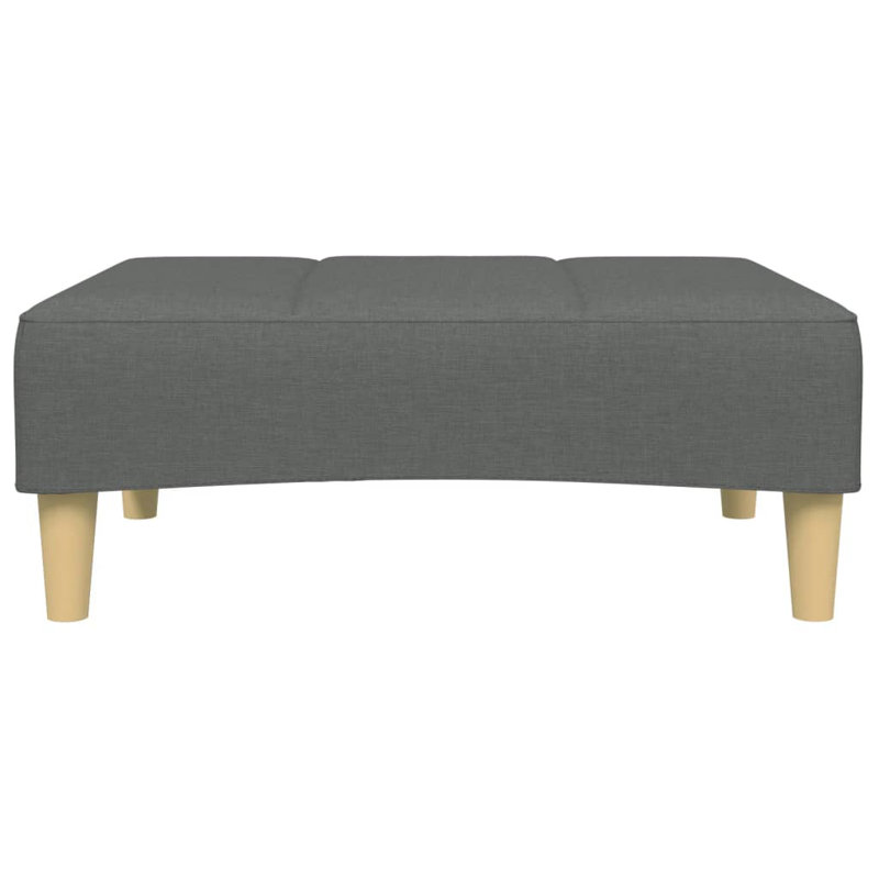Ebern Designs Footstool 30.3"X21.7"X12.2", Brown, Dark Gray, Fabric