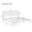 Lit plateforme Mid-Century moderne en bambou avec support en métal et assemblage facile-129422094