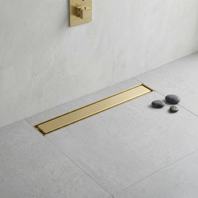 Drain de douche rectangulaire moderne avec insert 2 en 1 et couvercle plat convenant à Bahtroom