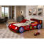 Cadre de lit de voiture de course pour enfants, conception de voiture de course de formule Speedster avec lumières à DEL-133880489