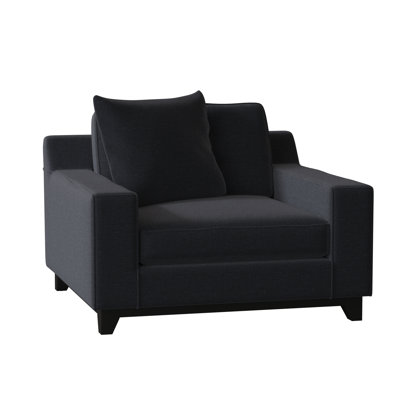Fauteuil en chenille capitonné de 40 po de largeur Brunhild