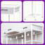 Bureau d'écriture compact avec tiroirs de rangement - Modern Home & Office Essential en blanc-691031377