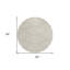 Tapis intérieur / extérieur rond lavable beige et ivoire HomeRoots 8 pi
