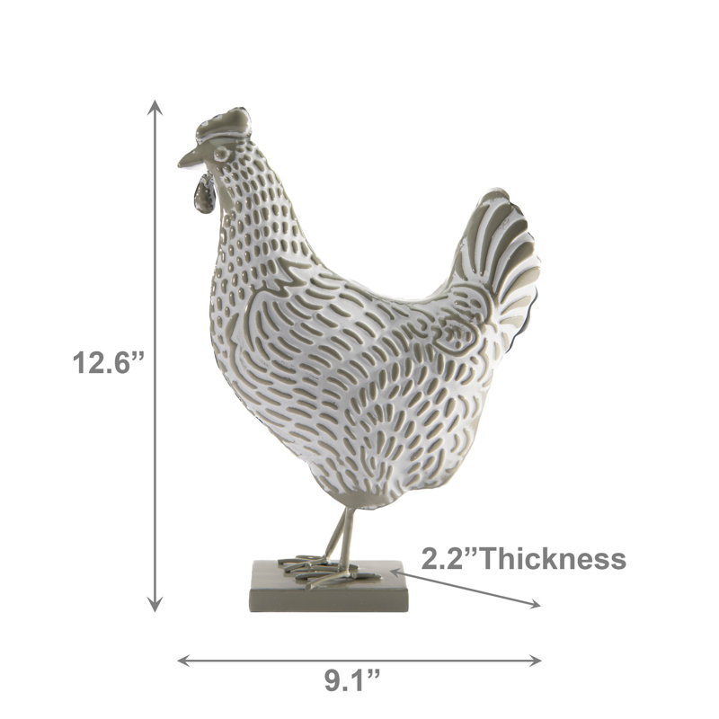 Coq Haight en métal blanc et sauge