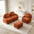 Orange+3Seat+1Ottoman