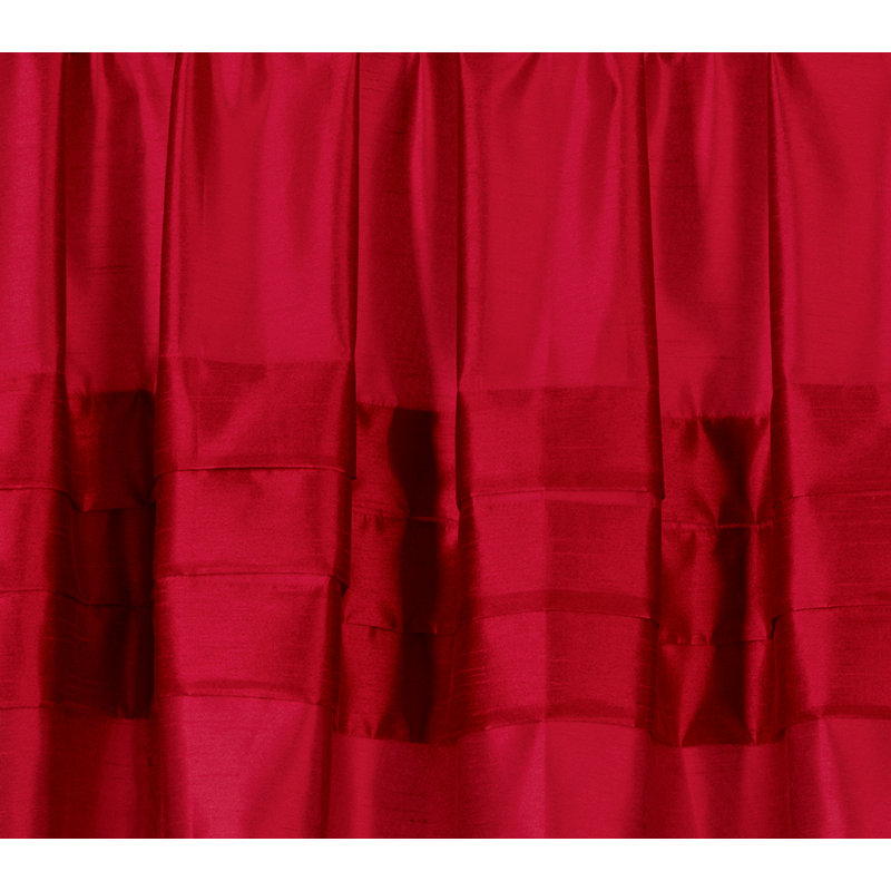 Cantonnière plissée de couleur unie sur mesure de 54 po Stolz, Rouge