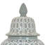 Bocal de 19 po Charito, couvercle amovible, motif sculpté, céramique, blanc-345530941-345530939