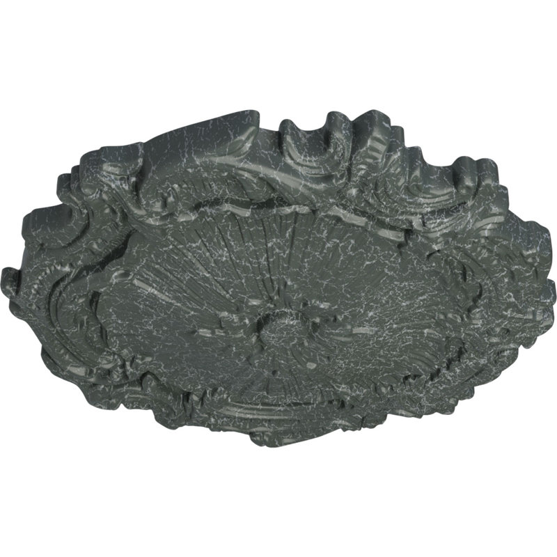 Médaillon de plafond Endurathane Medea, DO 16 1/2 po x P 1 1/2 po (convient aux auvents jusqu'à 5 1/2 po), finition pierre spartan peinte à la main