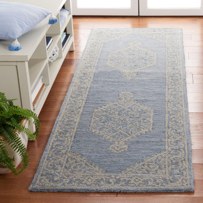 Jones Street Hand Tufted Wool/Cotton Oriental Rug in Gray