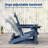 Smooth Motion Glider Adirondack Chair, 3-Position Adjustable Outdoor Chair, HDPE Easy Assembly & Ergonomic Back Support for Patio-355736860