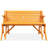 2-in-1 Transforming Interchangeable Outdoor Wooden Picnic Table Garden Bench