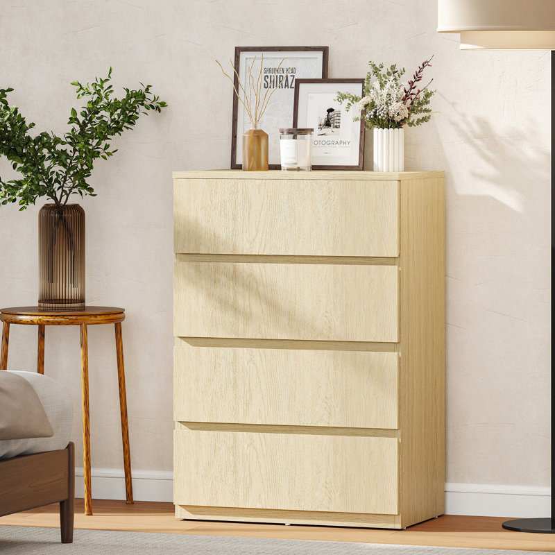 55cm W 4 - Drawer Chest of Drawers, Natural