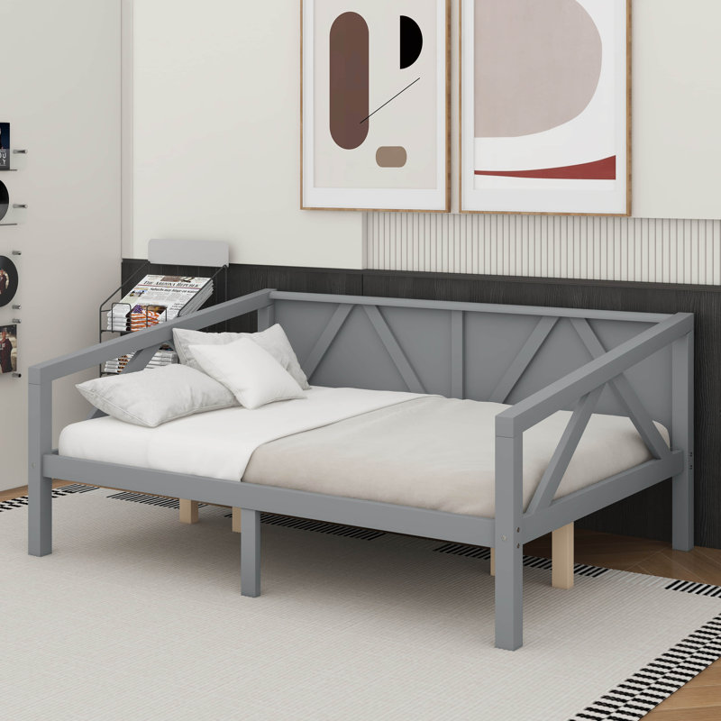 Lit de jour, Gris, Complet/Double