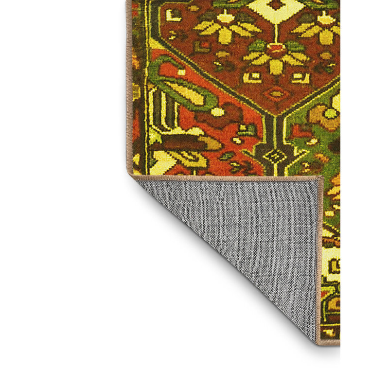 Washable Oriental Indoor Rug, Rectangle 7' x 9'