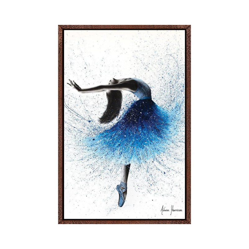 Crystal Fountain Dance by Ashvin Harrison - Print on Canvas, 152.5 cm H x 101.5 cm W, Classic Brown Wood Framed