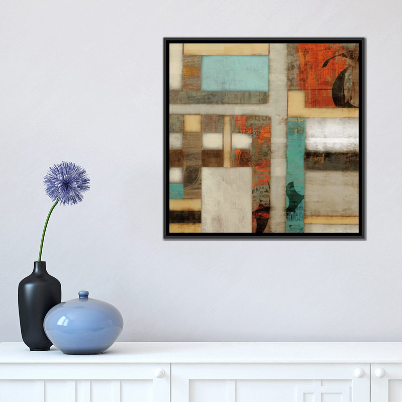 Impression d'art sur toile, H 18 po x l 18 po x P 1,5 po, Toile encadrée noire, Pas de tapis