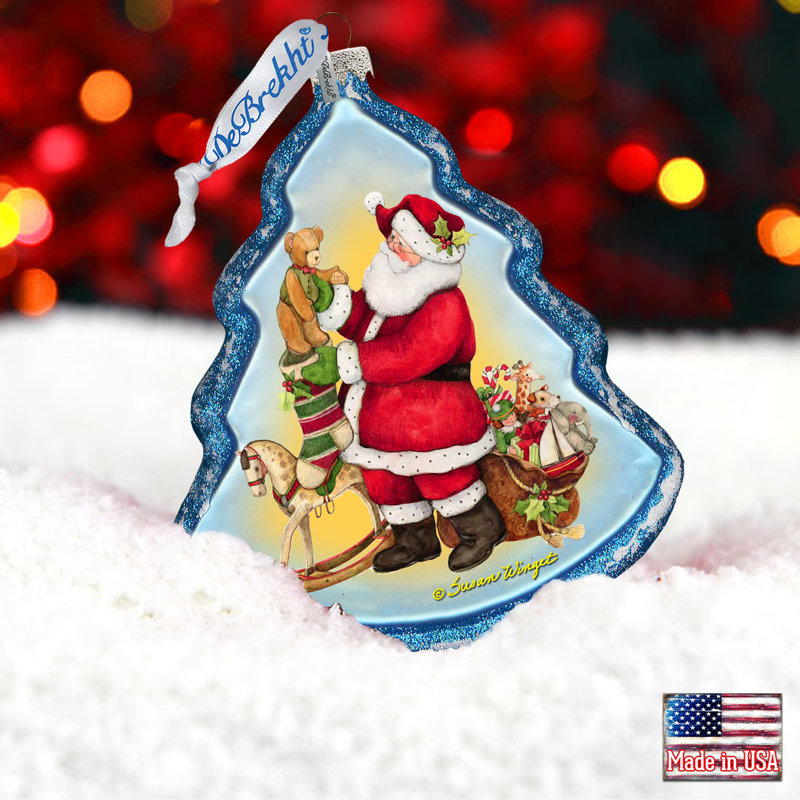 Holiday Splendor 4'' Handmade Glass Holiday Shaped Ornament