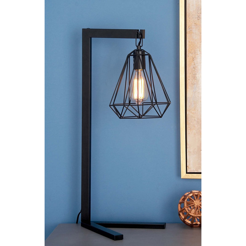 Lampe de bureau 26 po à fil de métal, Noir