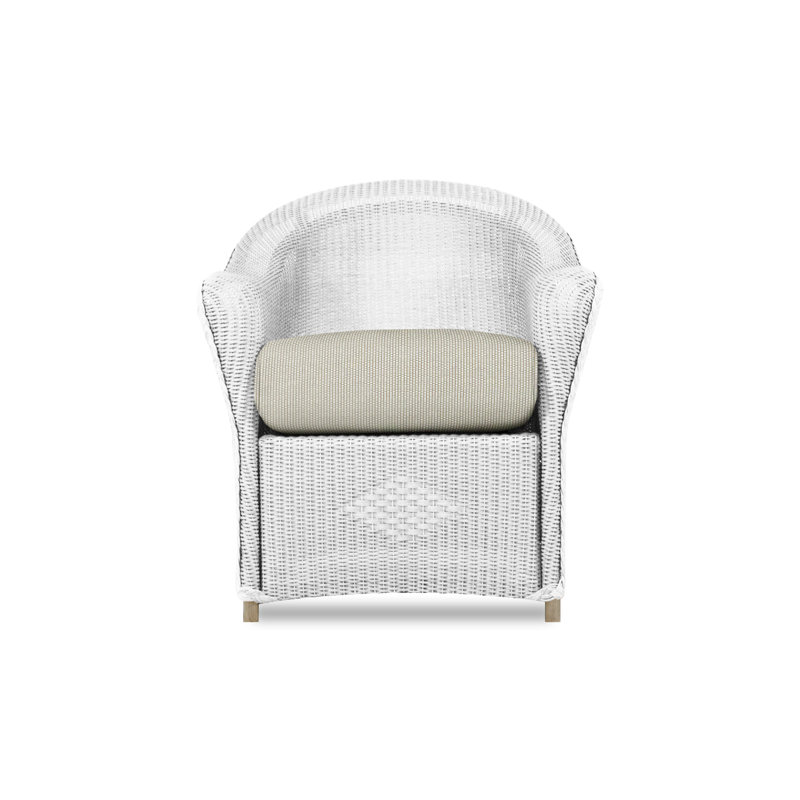 Reflections Outdoor Dining Armchair, Demo Oatmeal, White
