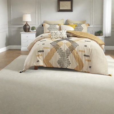 Ensembles de literie en coton de qualité supérieure pour grand lit, style pompon moderne pour la maison