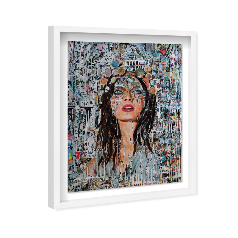 Katy Hirschfeld - Brunettes Have More Fun Print Glam Collage by Oliver Gal, Black Frame, , White, Shadowbox Framed