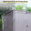 La poubelle contient 2 poubelles en métal pour le rangement des ordures, en acier inoxydable galvanisé, une remise pour la cour de jardin grise