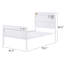 Lit plateforme simple avec structure en métal et tête de lit contemporaine de style moderne pour chambre à coucher-2094731127