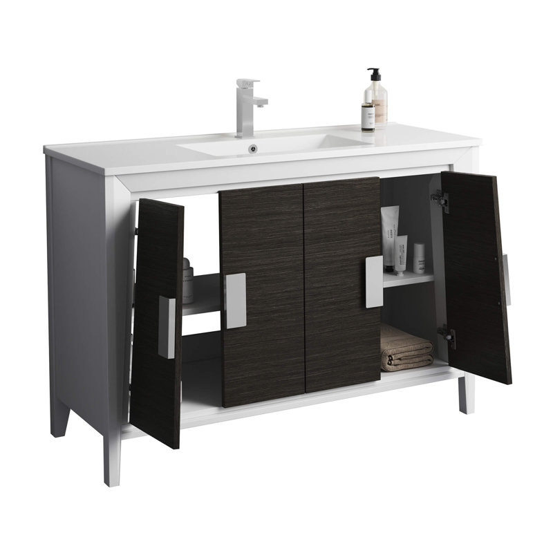 Ensemble de meuble-lavabo simple 48 po Heyer, gris