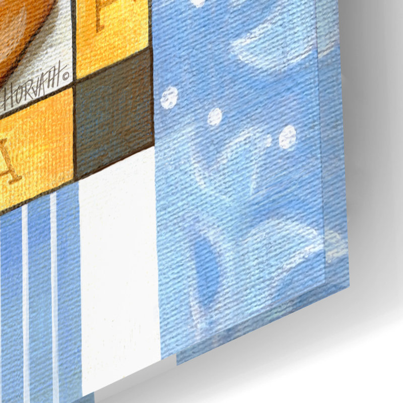 «Tea Blissful Blue Teacup» par Cathy Horvath-Buchanan, art mural en verre acrylique, H 12 po x l 12 po x P 0,13 po