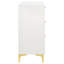 Commode rectangulaire blanche à 6 tiroirs