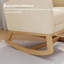 Chaise berçante Nursery, fauteuil oscillant en molleton avec repose-pieds, haut dossier pour la chambre à coucher, brun-1251865359