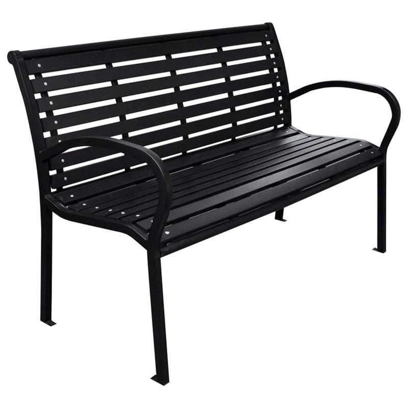 Banc de jardin WPC noir