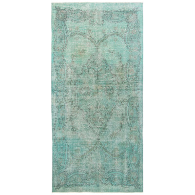 Tapis turquoise à transition de couleur 7 pi 9 po x 9 pi 10 po