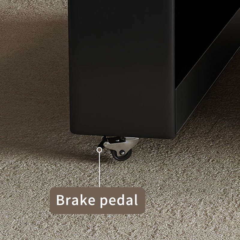 Table basse extensible cachée avec roulettes silencieuses, H 15,74 po x L 35,43 po x l 27,55 po, Noir / Beige