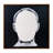 Modern Neutral Blank Face Man Contemporary Art, White and Black