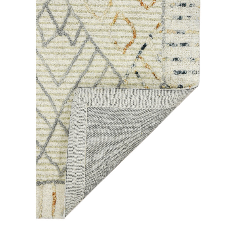 Amer Drayton Ivory Hand-Hooked Wool Area Rug 8'x10'